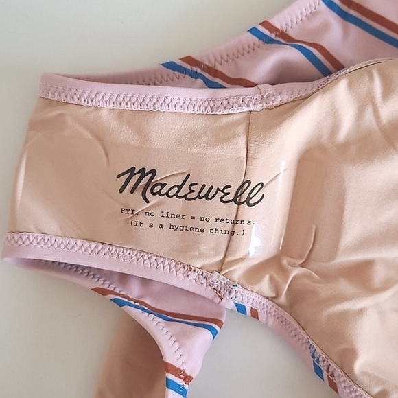 MADEWELL Stripe Bandeau Bikini Top Bottom Swimsuit - Picture 7 of 15
